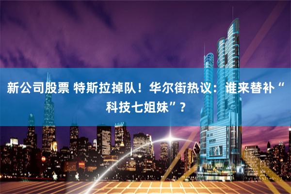 新公司股票 特斯拉掉队！华尔街热议：谁来替补“科技七姐妹”？