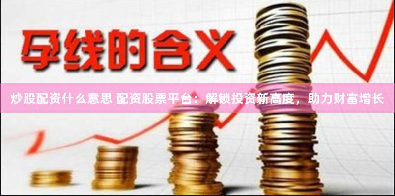 炒股配资什么意思 配资股票平台：解锁投资新高度，助力财富增长